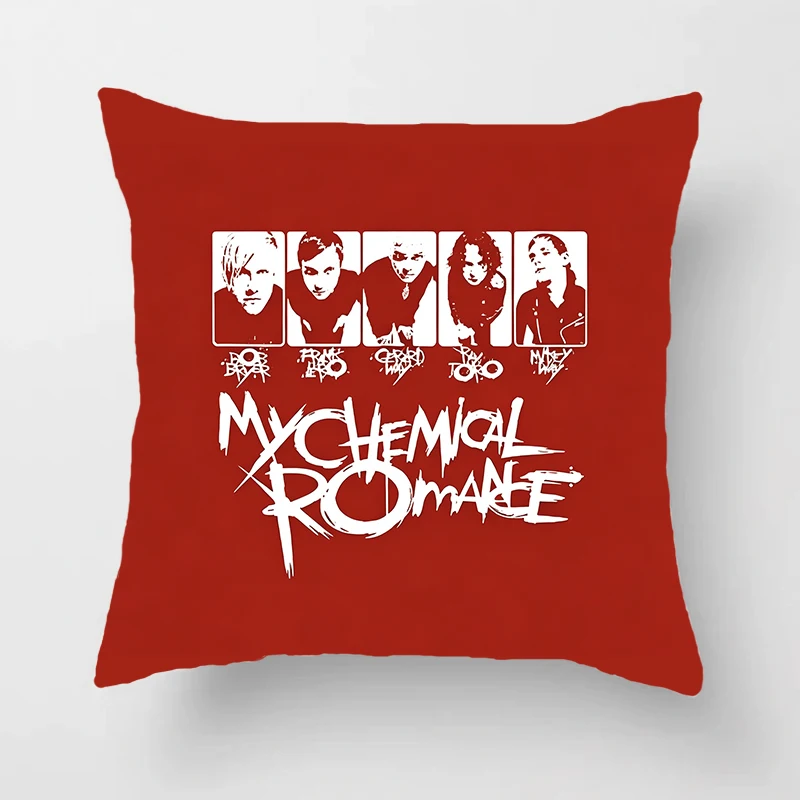 Rock Band My Chemical Romance Cushion Cover for Sofa Pillow Case Cover Seat Car Throw Pillowcase 45X45cm For Home Decorative 169
