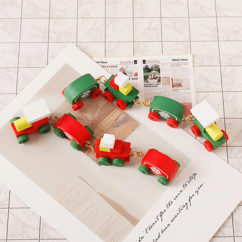 Train l'inventaire de Noël pour enfants, maison de courses, flocon de neige, petit modèle de train chesdistricts ages, jouet de jeu de simulation, accessoires de maison de beurre, 1:12