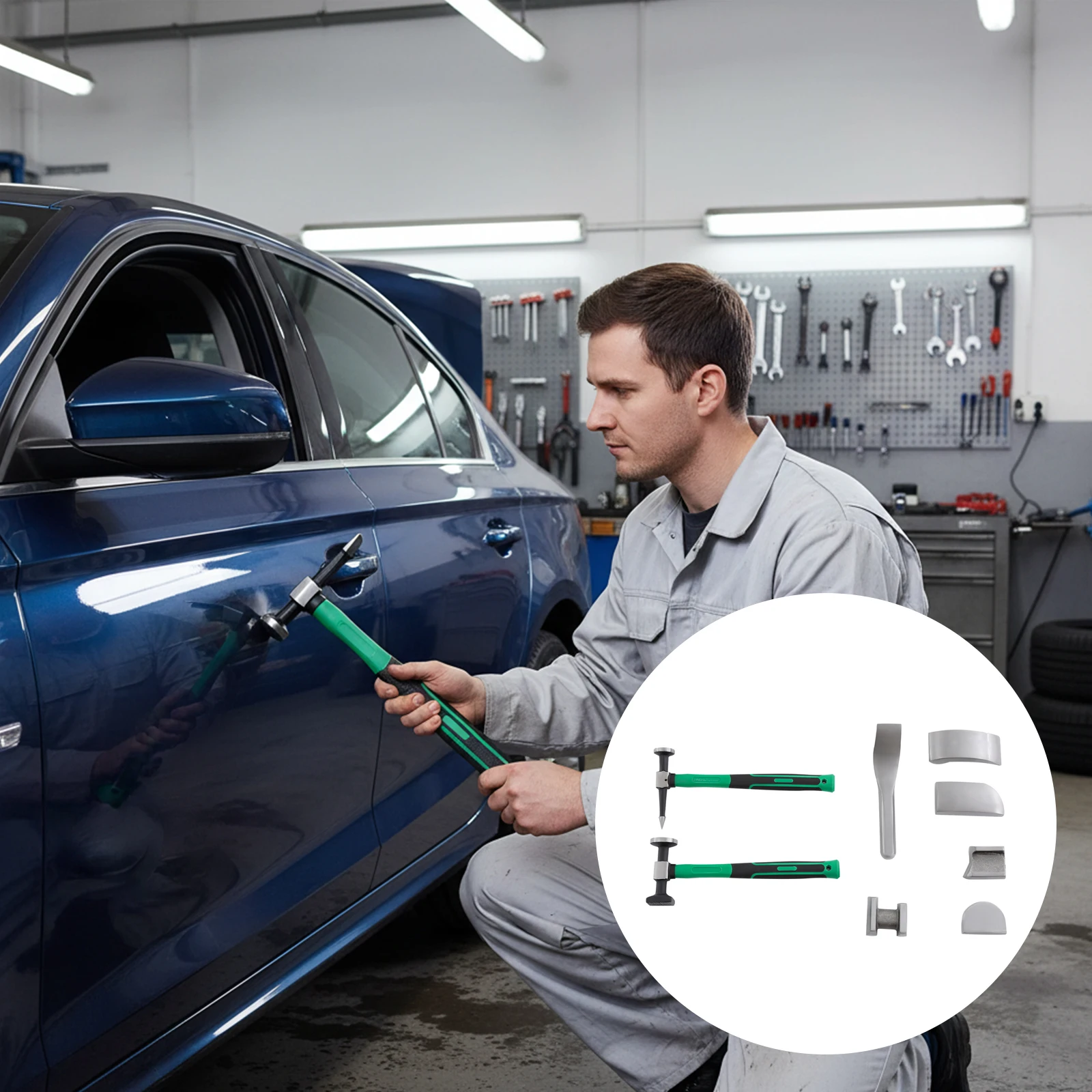 

Набор из 9 предметов для ручного ремонта кузова автомобиля, инструменты для правки листового металла/набор для удаления вмятин/молоток/инструменты для удаления вмятин на автомобиле