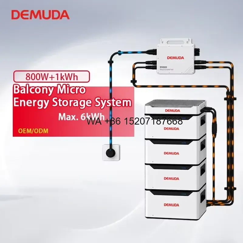 Wmwmnu 800W Balcony Solar Energy System All in One Stackable IP65 for Plug and Play Off Grid LiFePO4 Battery MPPT Controller