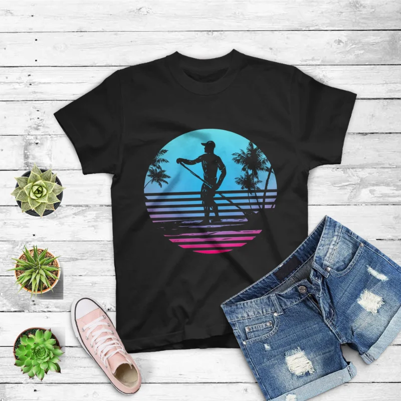 Vintage Stand Up Paddling Paddle Board T Shirt