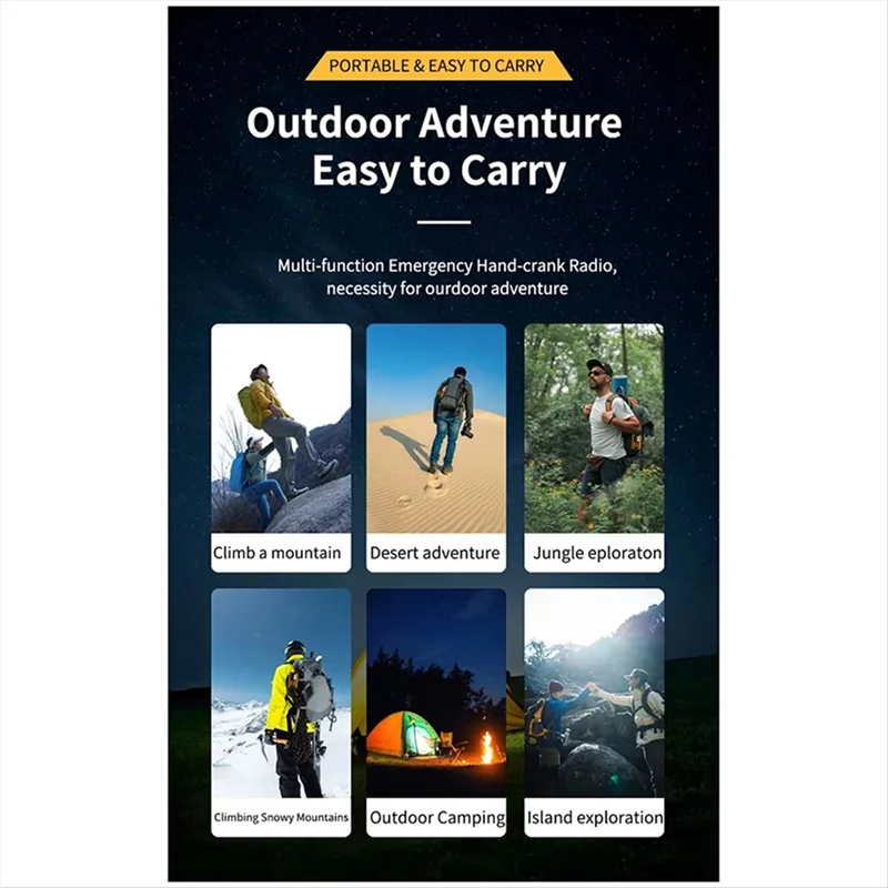 Przenośne radio awaryjne na energię słoneczną Radio z możliwością ładowania na energię słoneczną Mini FM AM Radio z korbą ręczną i latarką Power Bank