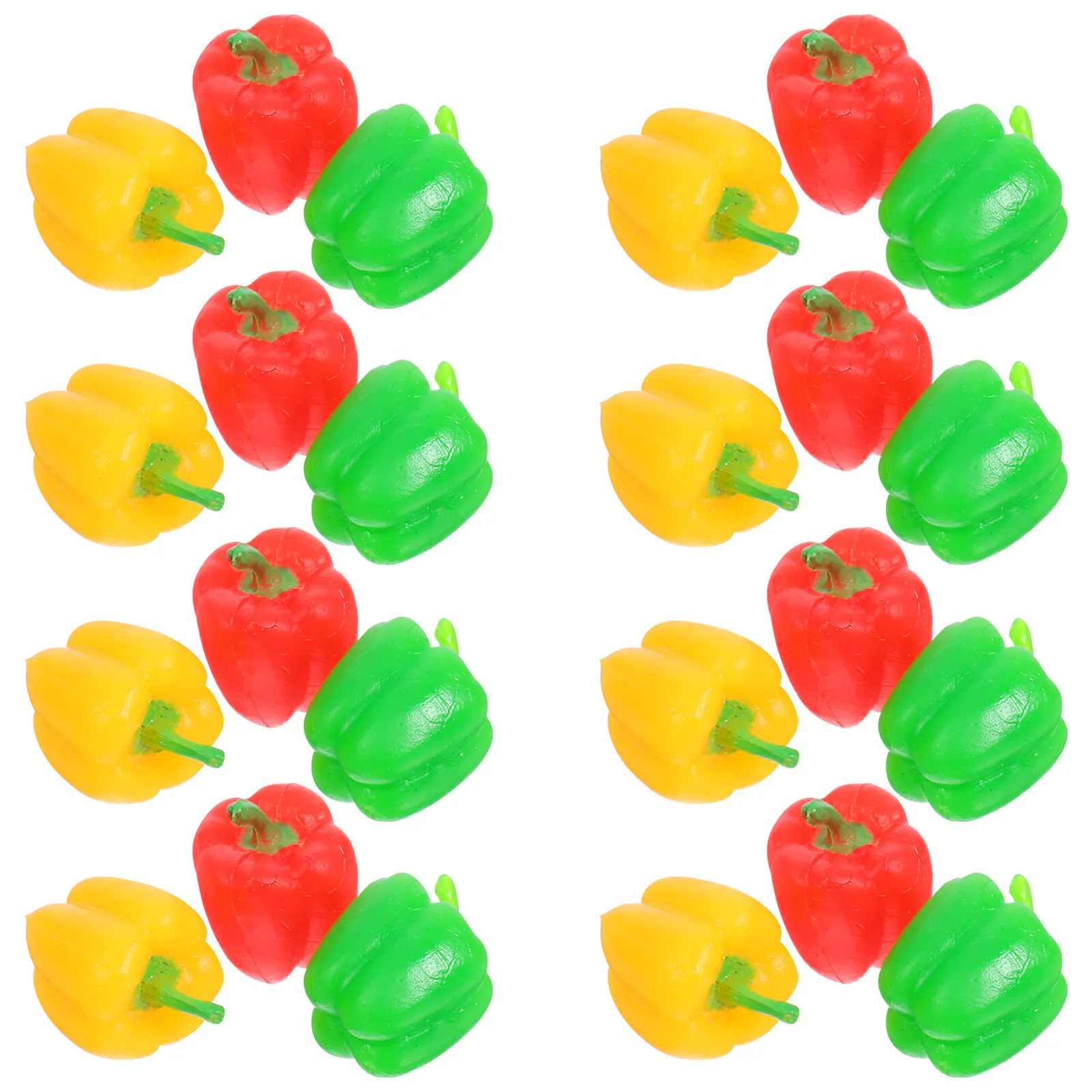 Mini Bell Peppers 30Pcs Realistic Artificial Vegetables Lifelike Faux Chili Kitchen Home Restaurant Decor