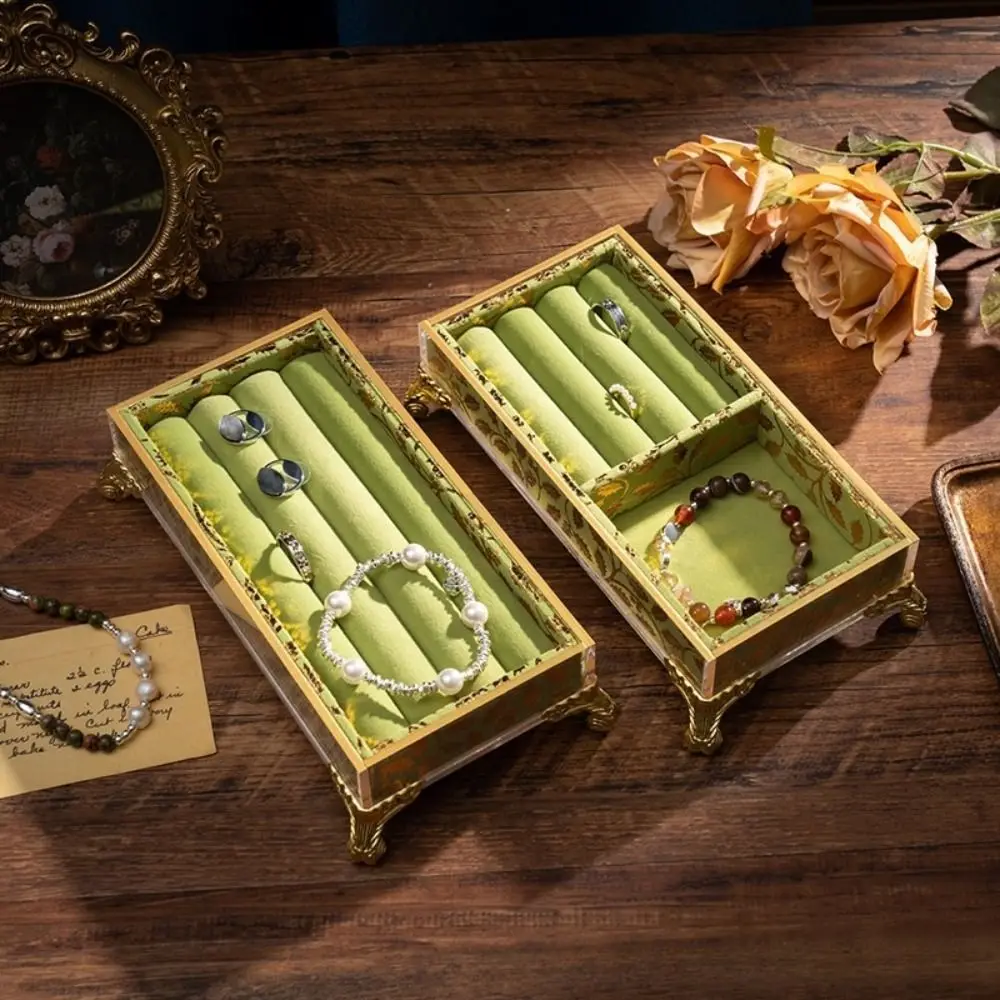 

Velvet Jewelry Display Stand Multifunctional Bracelet Necklace Jewelry Holder Box Desktop Storage Earrings Rings