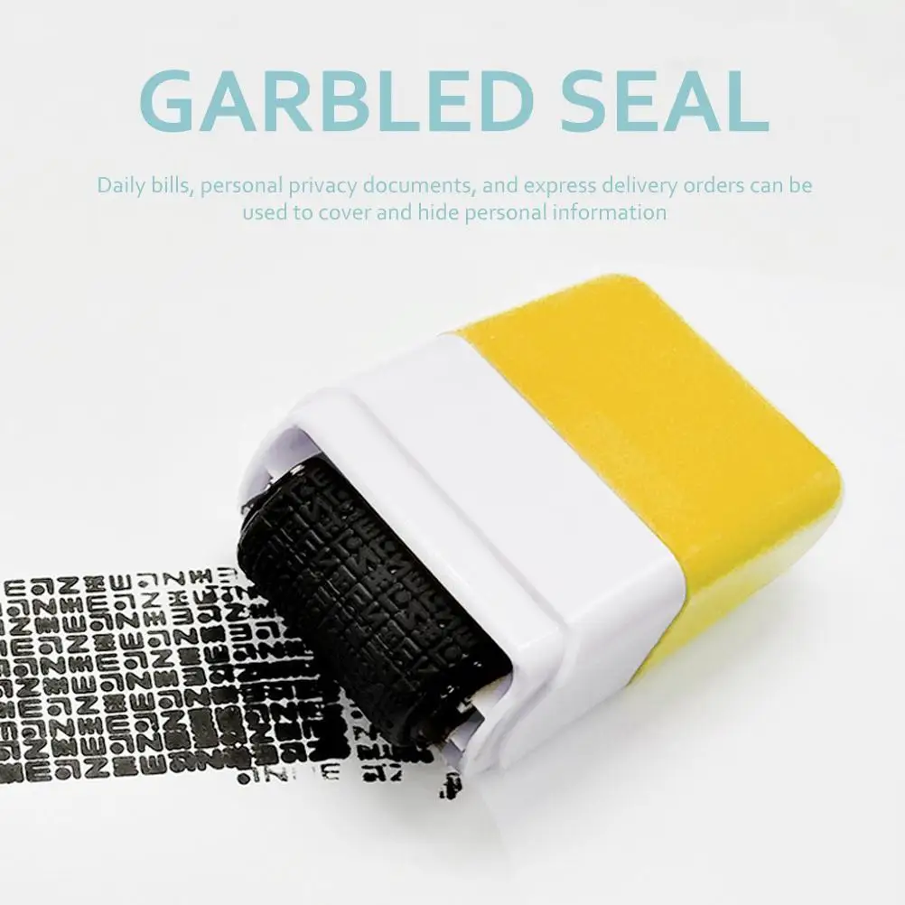 Confidential Garbled Seal Roller Security Stamp for Home Messy Code Tool Plastic Confidentiality Privacy Graffiti Protection