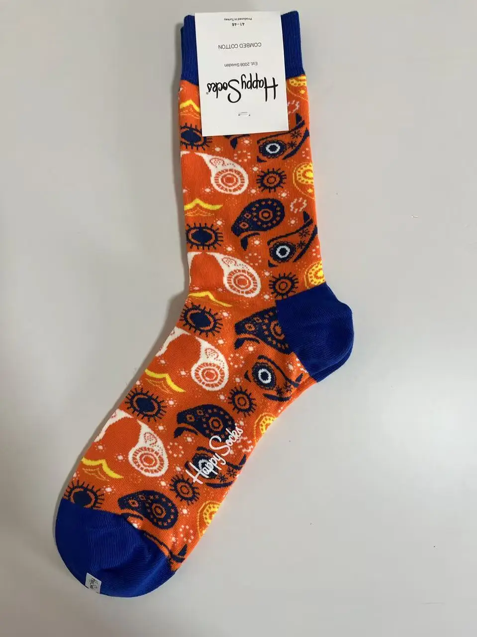 Katoenen Happy Socks Klassieke Crew Sock-schoen voor heren, maat 10 - 13, zacht - afbeelding 1
