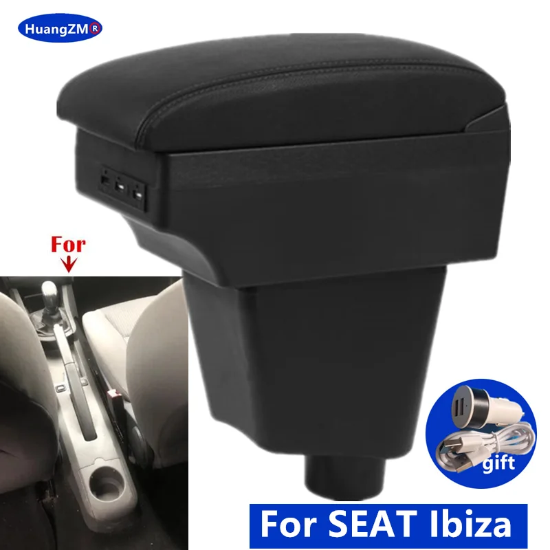 Do Seat Ibiza 6j Ibiza 6L Podłokietnik do SEAT Ibiza III 2001-2008 Podłokietnik samochodowy Dedykowany schowek Akcesoria samochodowe