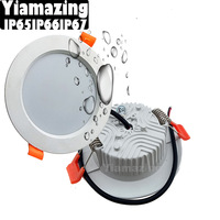 IP67 Outdoor Waterproof IP65 IP66 220V Kitchen LED Downlight 15W 18W 30W 36W  Bathroom Toilet Eaves LED Ceiling Lamp Spot Light