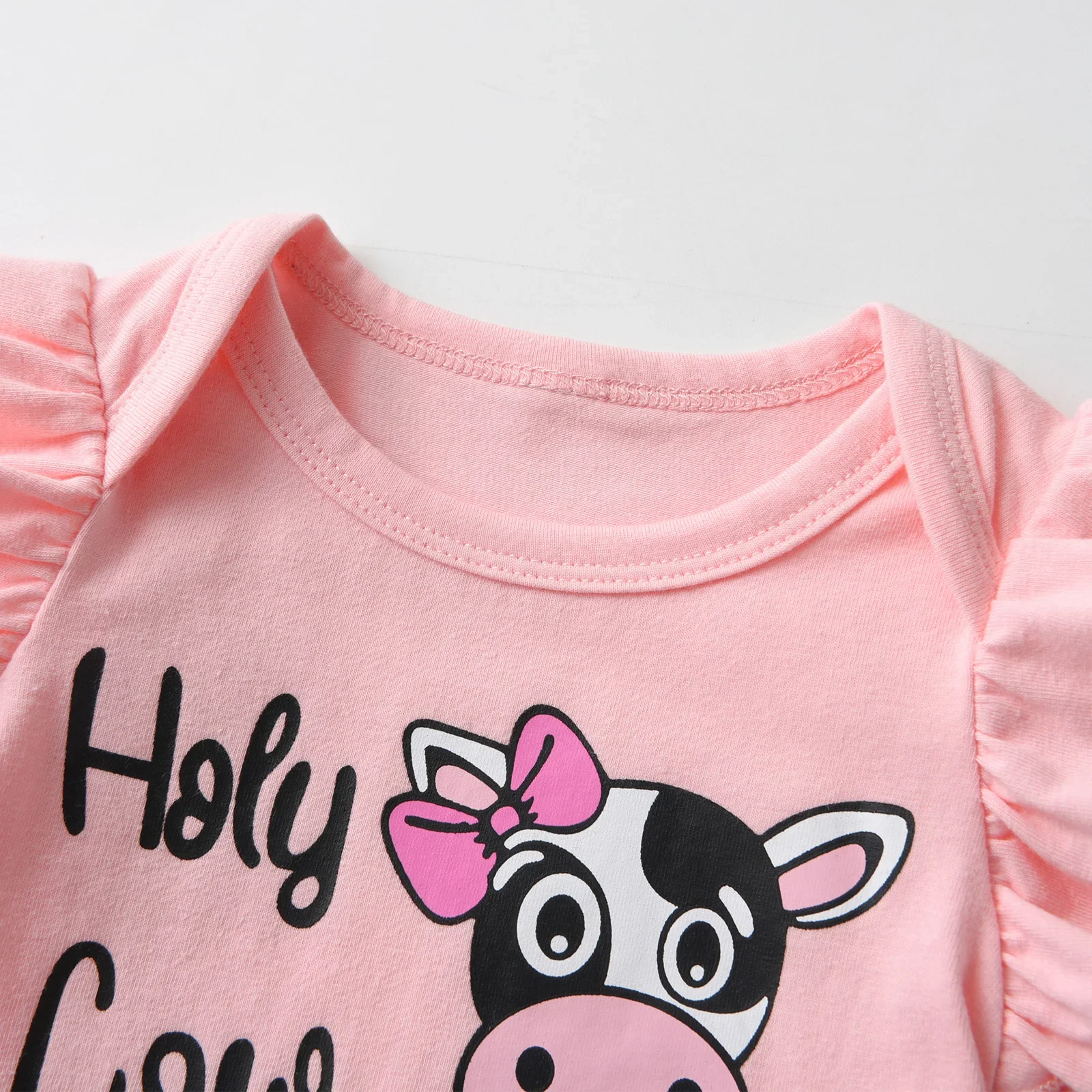 3Pcs Newborn Infant Baby Girls Cute Printed Clothes Set Long Sleeve Romper Top and Flared Pants Headband Spring Autumn Outfits