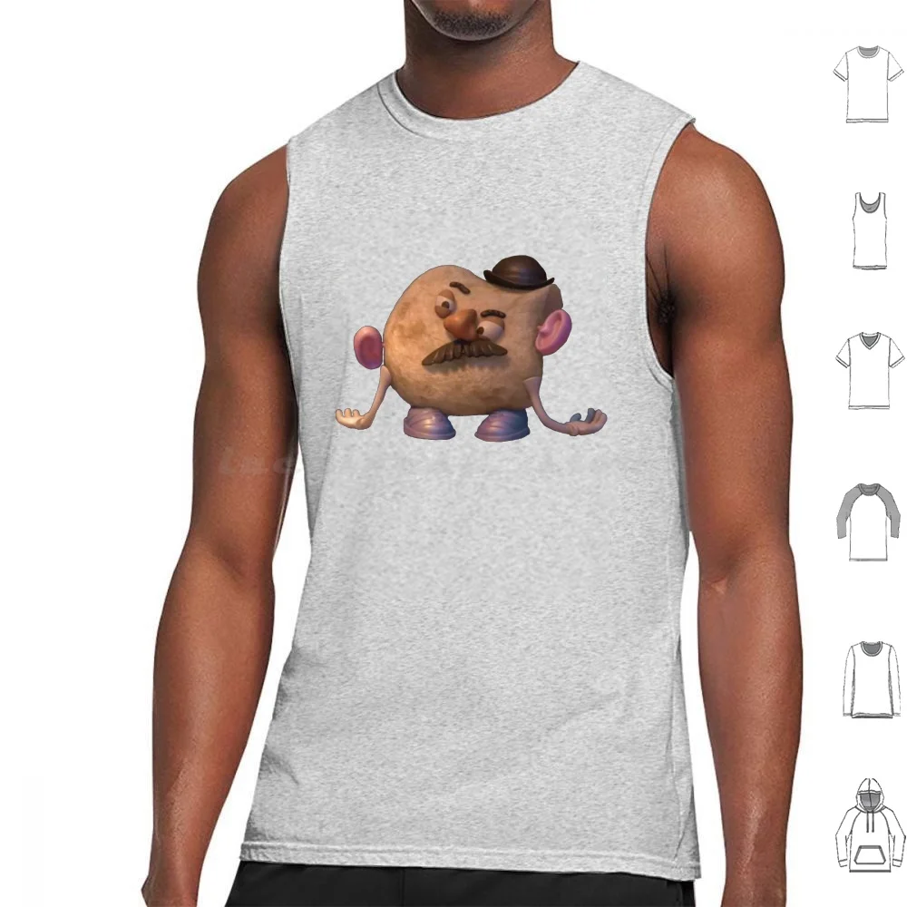 トルティーヤプリントのコットンタンクトップ,ポテトヘッド,ピクサーウッディ,バズ,バズライトイヤー,ワールドウォルト,ネモ,ココモンスター