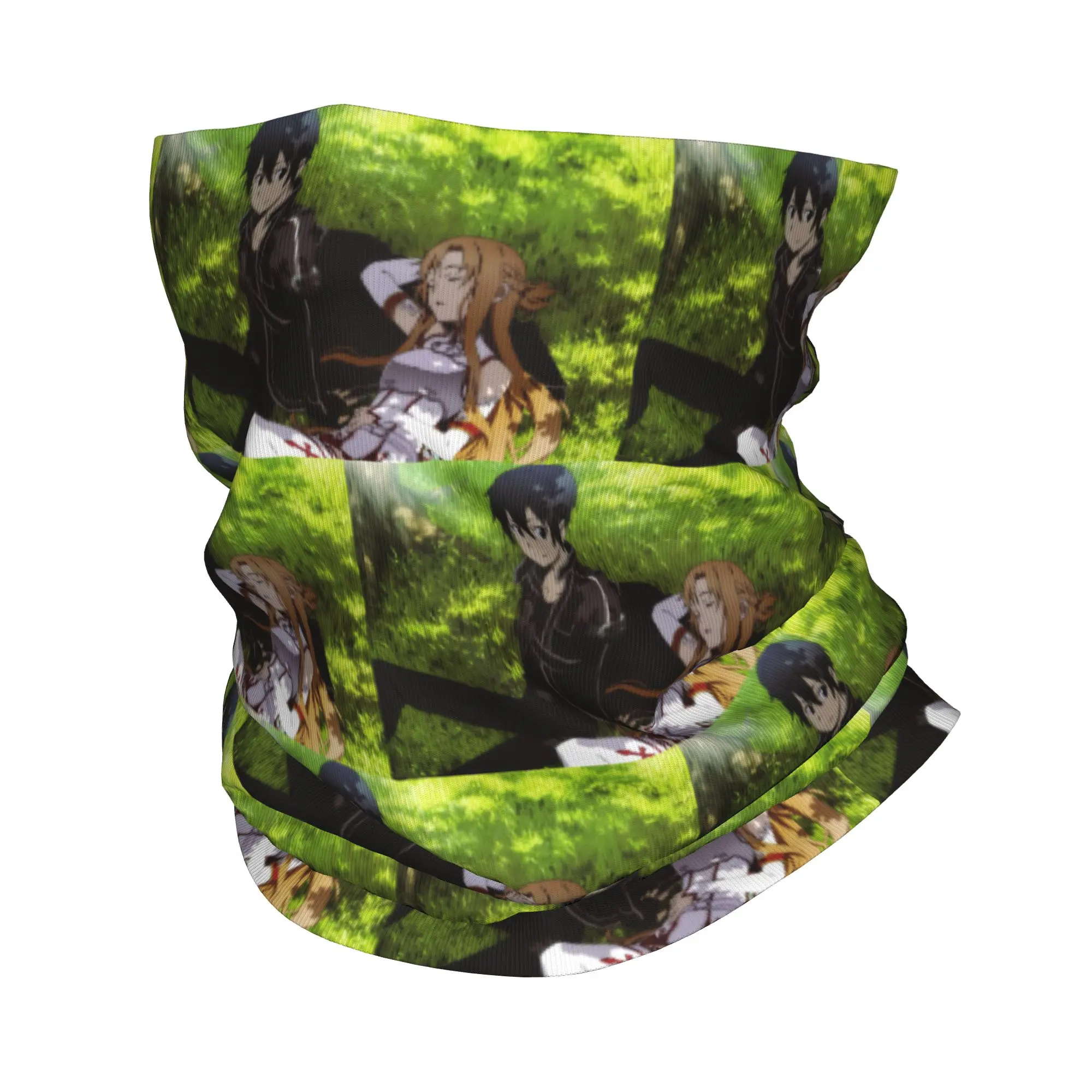 Sword Art Online Sao Yuuki Asuna Anime Bandana Neck Cover Printed Wrap Scarf Balaclava Hiking Fishing Unisex Adult Washable