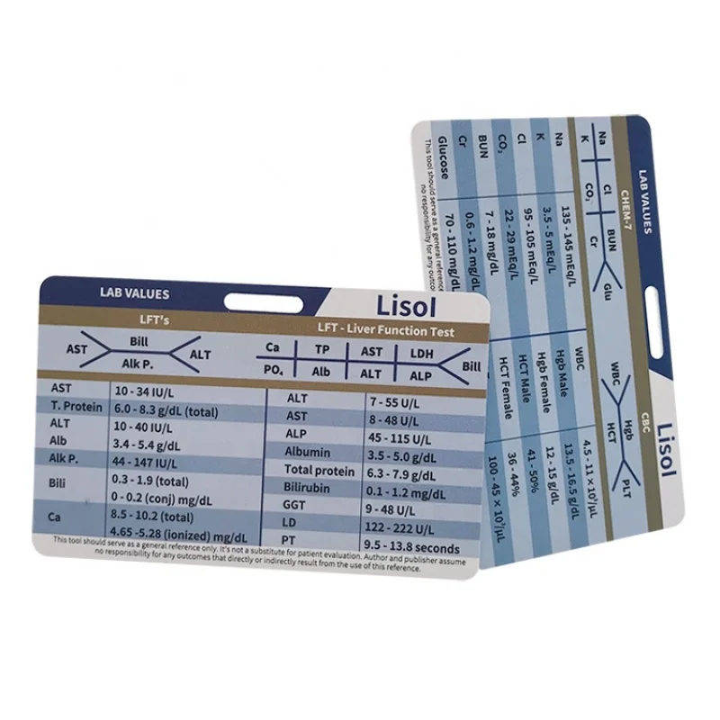 Custom Wholesale  Printed Pvc Plastic Sheet Badge For Id Nursing Reference Card