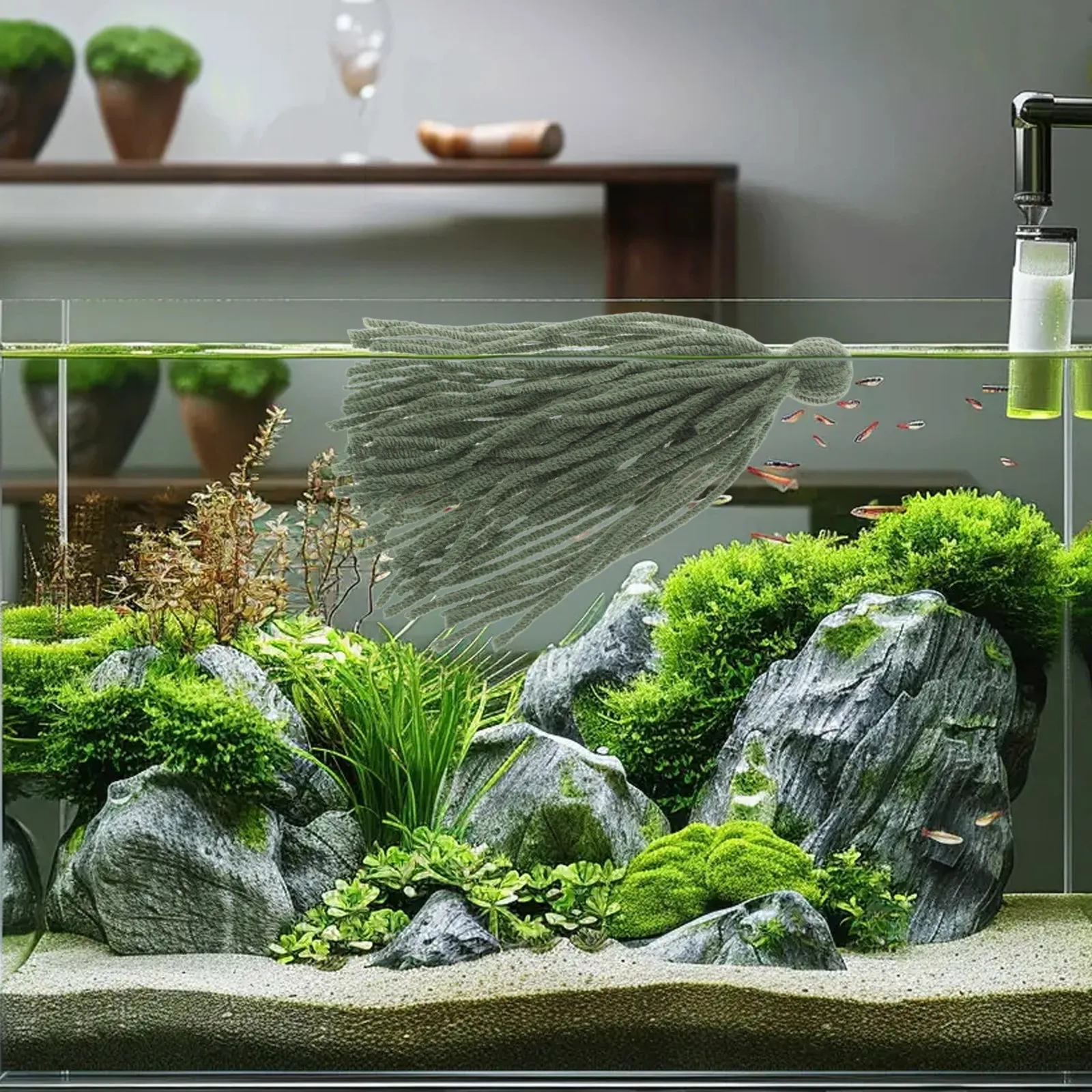 

10Pcs Reusable Spawning Mop for Fish Tank Angelfish Shrimp Breeding Nest Fry Protection Aquarium Cleaning Accessory Soft Fibers