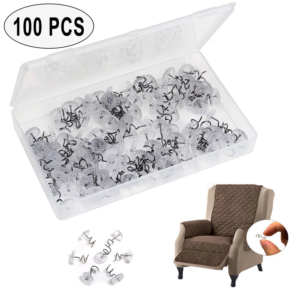 

100pcs/box Dressmaking Pins Upholstery Fabric Patchwork Pins Sofa Chair Repair Patchwork Pins Sewing Tool Needle Arts