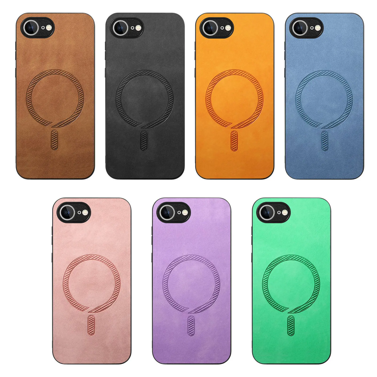 Magnetic Wireless Charging Leather For Magsafe Case For iPhone 16 Pro Max 16e 15 14 Plus 13 12 11 SE 2022 Anti Drop Skin Cover