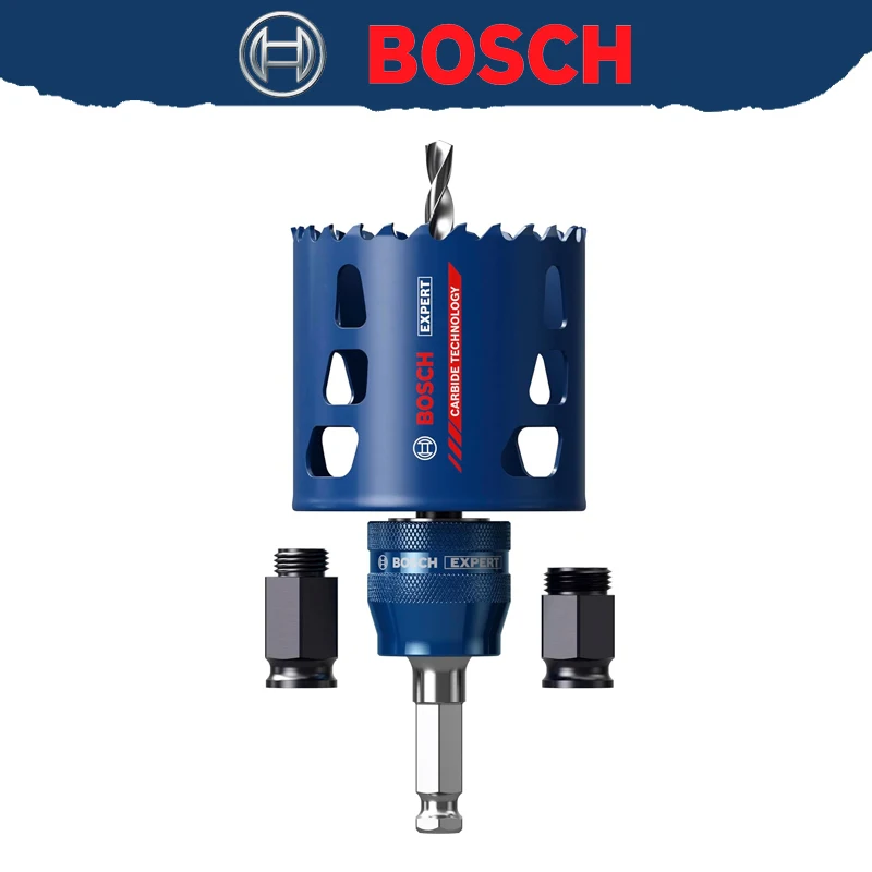 BOSCH 2608901910 EXPERT Multi Material PC Plus Hole Saw Starter Set For Wood With Metal Brick Tools Attachment
