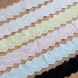 Cotton Embroidery Lace Eyelet Heart Shaped Skirt Decorative Clothing DIY Accessories 3.2cm Wide