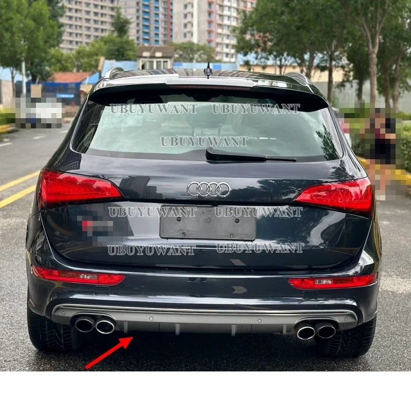 Für Audi Q5 Standard / S-Linie Q5 Plus 09-18 Schwarz / Carbon Auto Heckdiffusor Stoßstange Eckspoiler Splitter Lip Schutzfolie