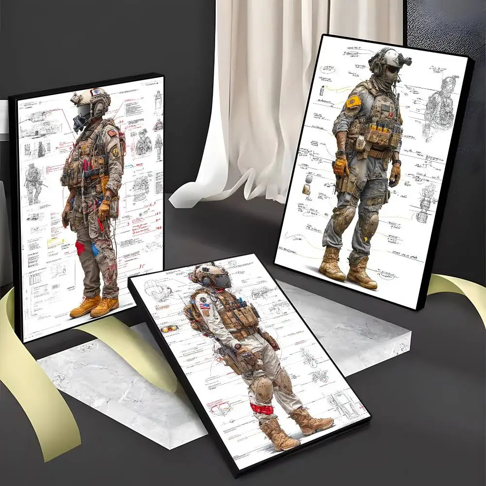 Cool Special Forces Soldier Poster Room Wall Art Painting Sticker For Home Decoration Bedroom Bar Picture Decor