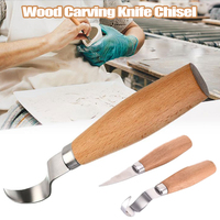 1/2pcs Wood Carving Knife Chisel Hook Knife Carving Tools Ergonomic Woodworking Spoon Durable Crooked Beginners Sculptural tools