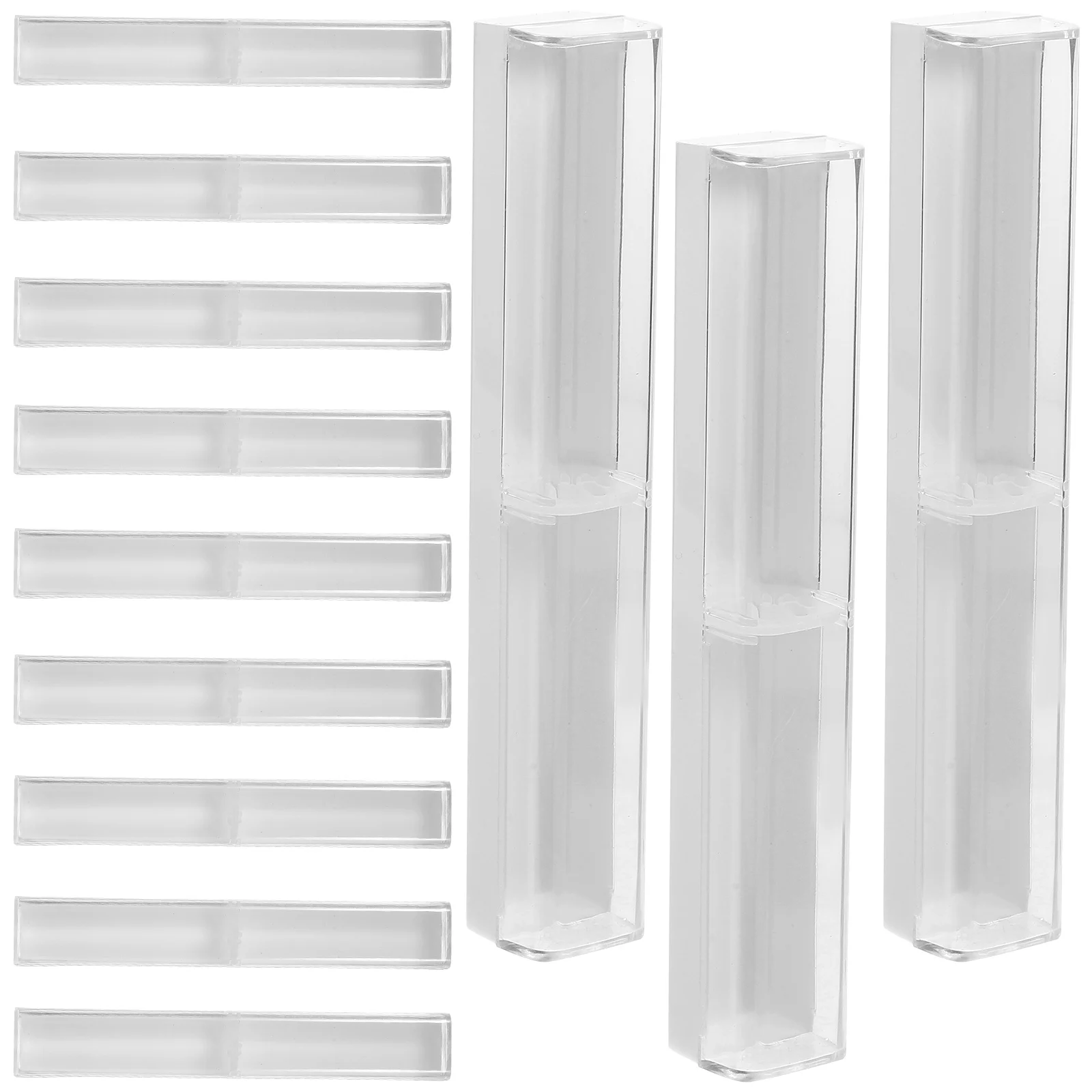 

12pcs Plastic Transparent Pencil Cases Empty Storage Boxes Gift Pen Packaging Box Small Reusable Pen Containers Convenient Gift
