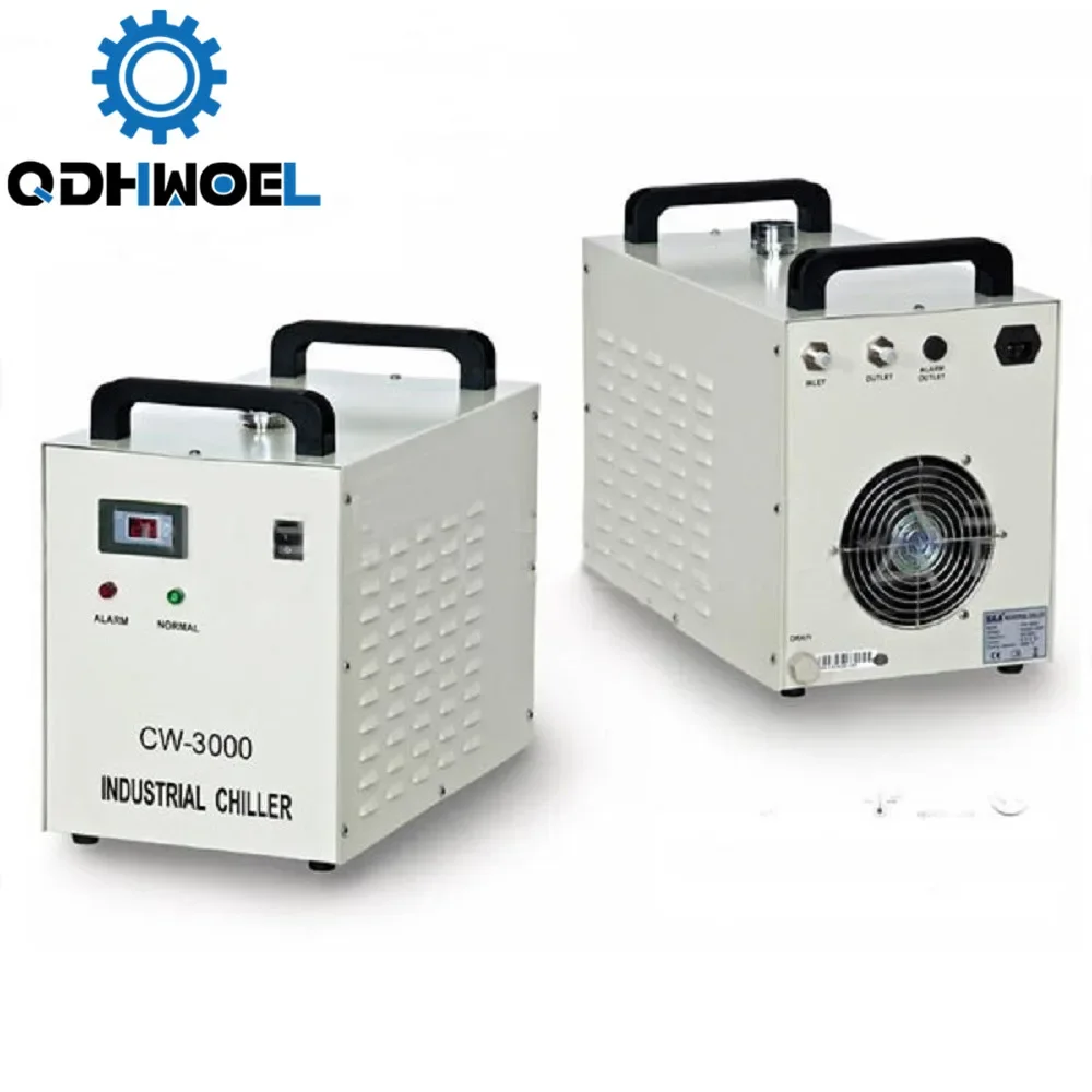 QDHWOEL Teyu S & A 110 فولت CW3000DG Co2 مبرد صناعة الليزر للنقش بالليزر آلة قطع تبريد المياه #4