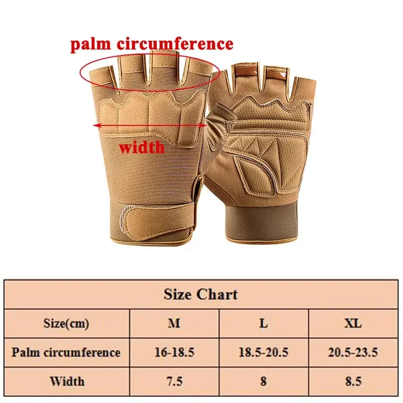 Children\'s Half-finger Gloves Anti-slip Wear Training Protection Riding Sports 8-15 Years Old Military Fan Gloves