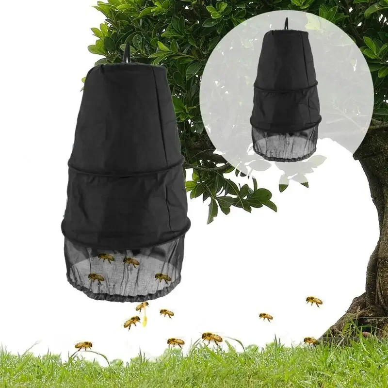 3 Layers Bee Trap Beekeeper Tool Bee Cage Swarm Trap Catcher Beekeeping Supplies Black Beekeeping Catching Tool Garden Supplies