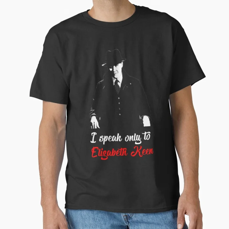 

Red Reddington The Blacklist Retro tv series 100% cotton printed t shirt for men large size tops S-6xl