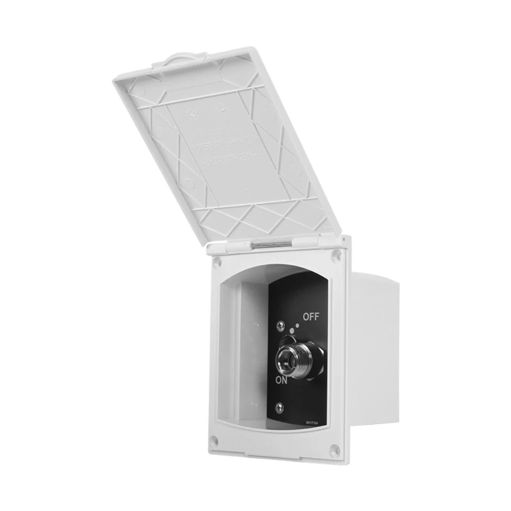 

Stainless Steel RV Water Connector with Quick Connect Feature and Adjustable Flow Control for Water Inlet and Outlet