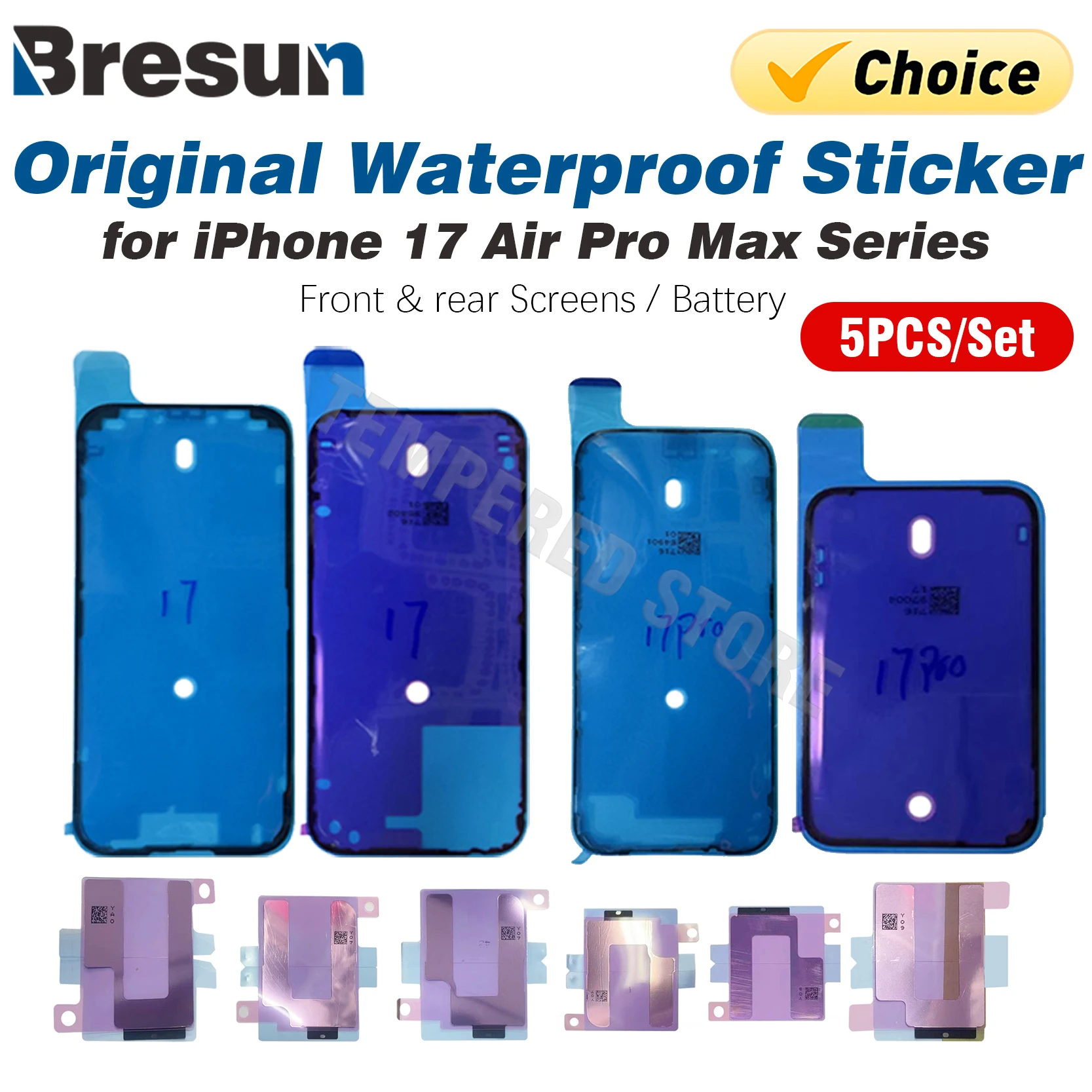 5 pçs original adesivo à prova dwaterproof água para iphone 17 ar