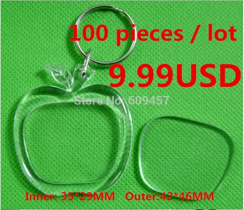 HOT sale DIY Blank Photo Keychains Transparent Acrylic Key Chains Insert Photo Plastic Keyrings