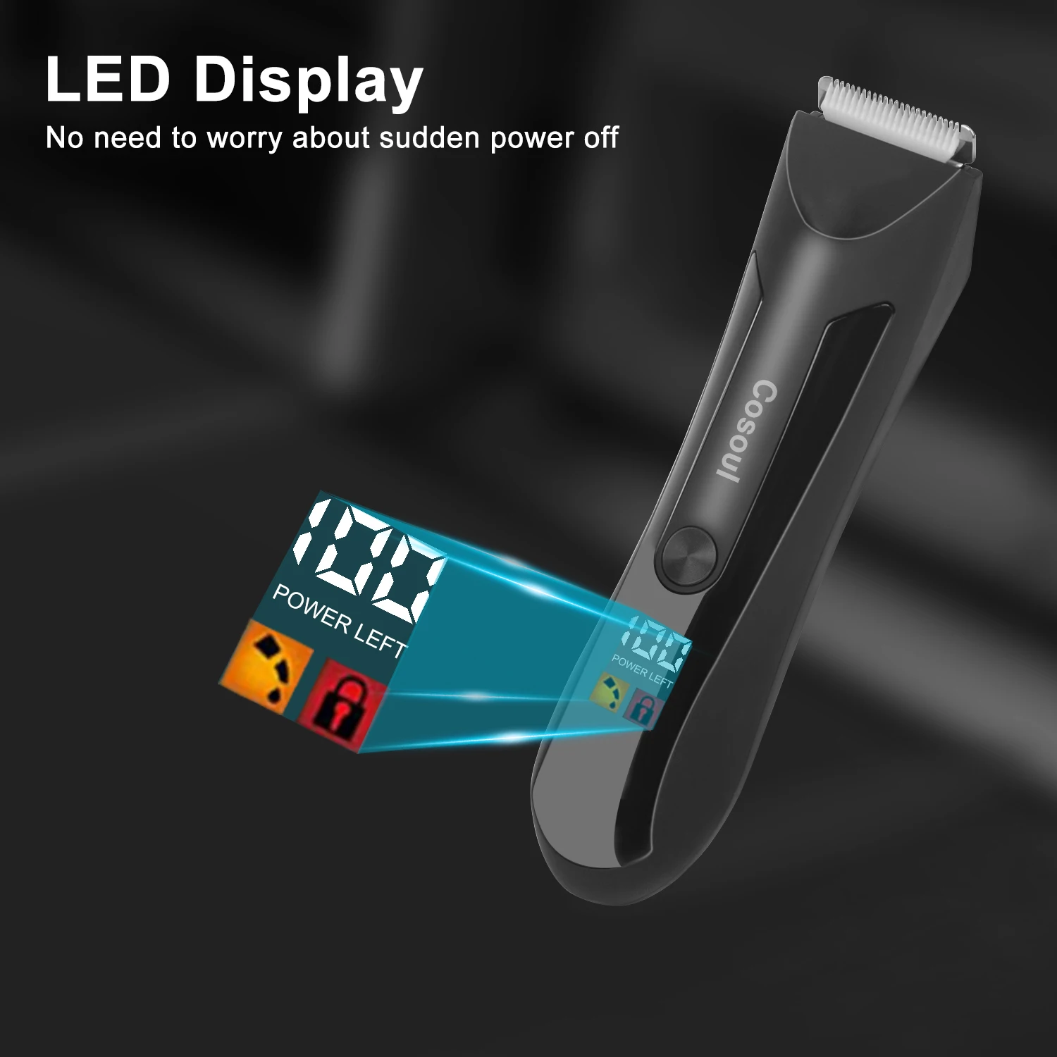 Cosoul  ماكينة تشذيب شعر الجسم للرجال، ماكينة تشذيب شعر العانة، ماكينة إزالة شعر المنطقة الحميمة، ماكينة تشذيب البيكيني للنساء، ماكينة تشذيب الفخذ