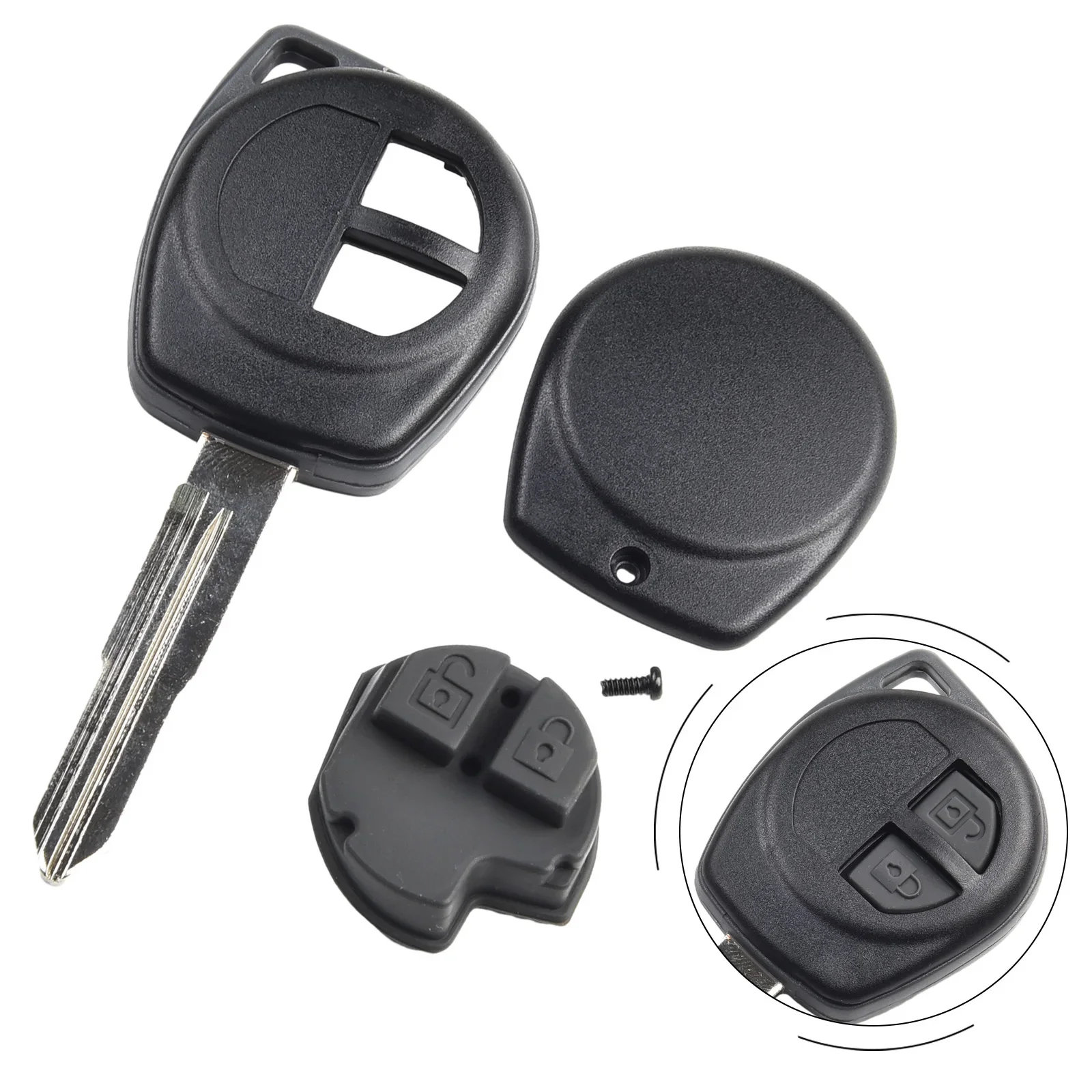 2 Buttons Remote Key Shell Case For SUZUKI Vitara Swift For Ignis SX4 Liana With SZ11R Blade No Internal Electronics