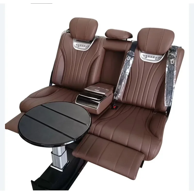 Electric Car Seat Luxury Van Seat Adjustable Leather Luxury Car Seat with Console Armrest Touch Screen