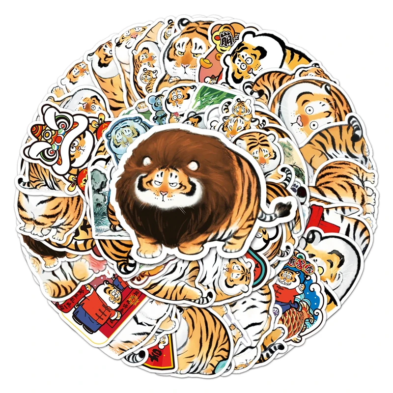 50pcs Tiger Stickers paster Cartoon characters anime movie funny decals scrapbooking diy waterproof decorations