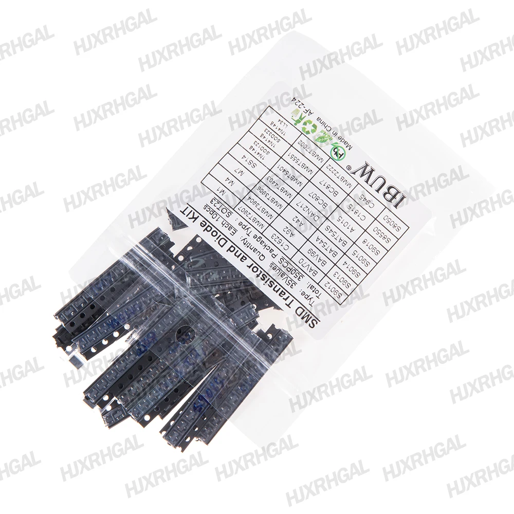 35values x 10PCS=350PCS SMD SMT hjxrhgal Transistor and Diode Assortment Kit image 2