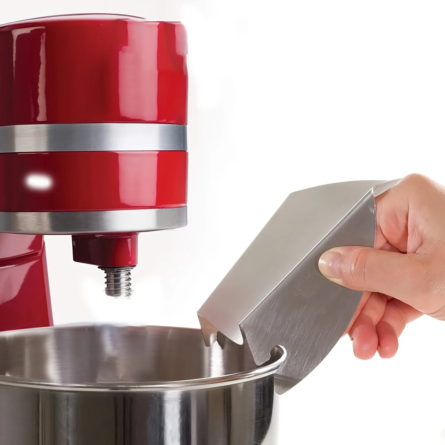 2026 Design Pouring Shield Attachment Compatible with KitchenAid Stand Mixer, Stainless Steel，Food-Grade