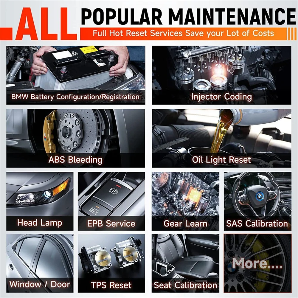 FOXWELL NT710 OBD2 Scanner Full System Bi-Directional Diagnostic Tool with Reset Services Battery Registration ABS Bleed Airbag