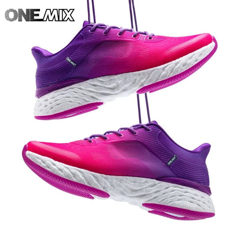 ONEMIX Men Running Shoes Cushioned Socks Shoes Light Breathable Net Casual Shoes Luxury Brand Women Sneakers