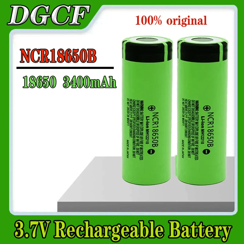 

2024 NEW High Quality 1-10PCS NCR 18650B 3400mAh Battery 3.7V Rechargeable Li-ion 18650 34B 3400mAh+DIY Nicke+Free Shipping