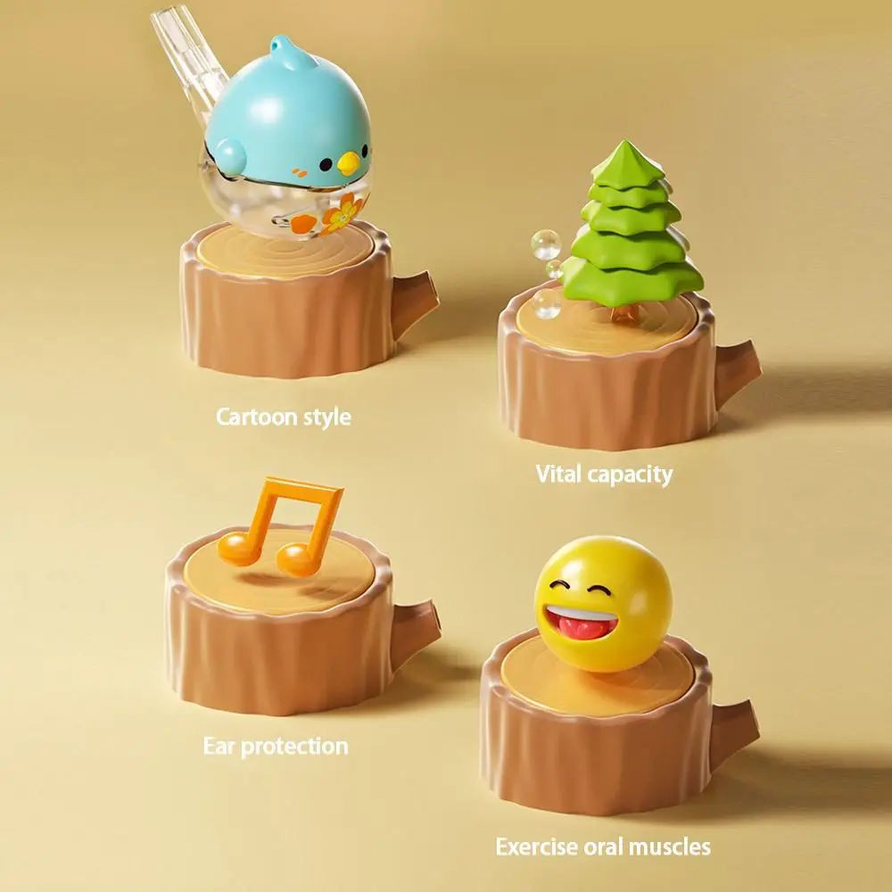 Criativo boca treinamento muscular água pássaro apito pode adicionar água transparente apito dos desenhos animados instrumento musical crianças brinquedo