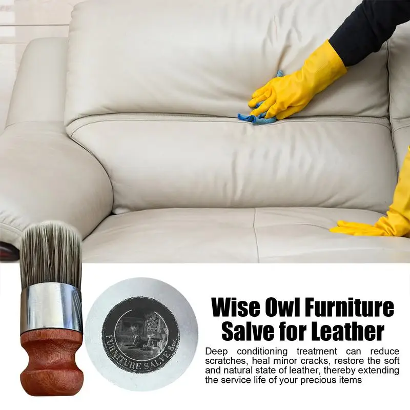 Wise Owl Furniture Salve For Leather Leather Furniture Salve Furniture Leather Salve Leather Furniture Salve And Brush Wood