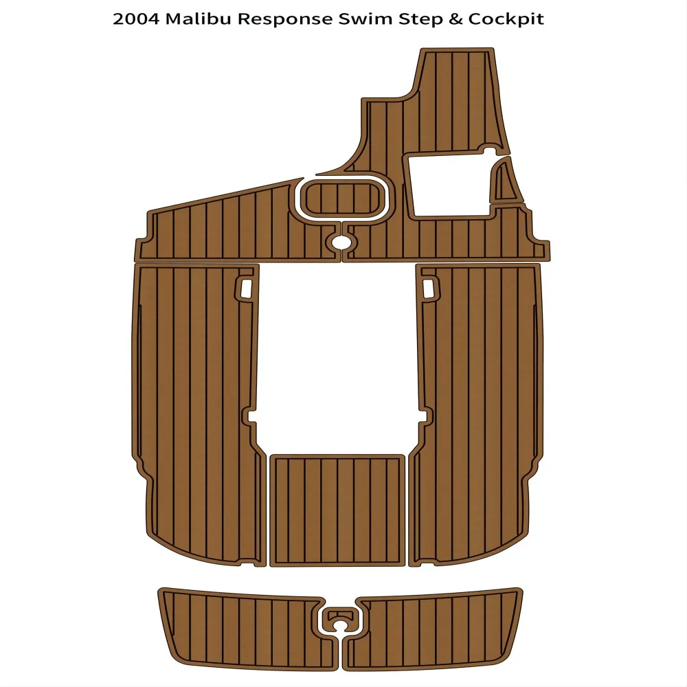 

2004 Malibu Response Swim Step & Cockpit Pad Boat EVA Teak Decking 1/4" 6mm