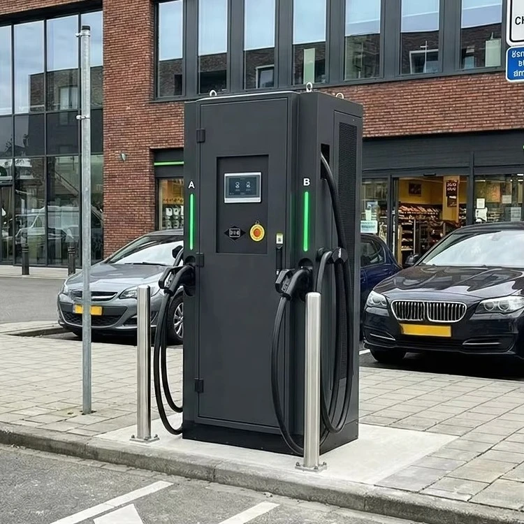 New IP54 IK10 60kW-240kW Fast DC Electric Car Charger Station Support OCPP Standard CCS2 Chademo EV Floor-standing