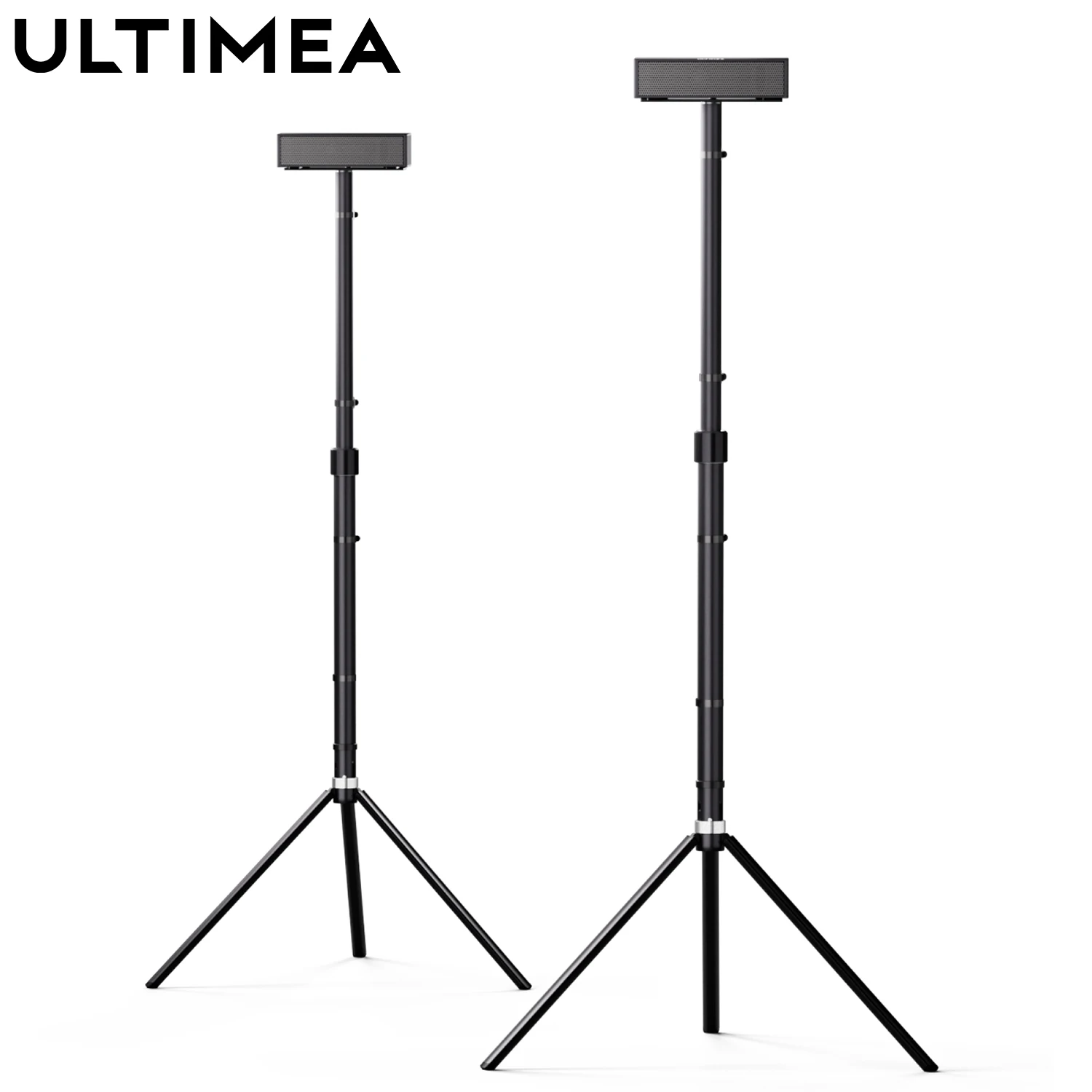 ULTIMEA Pair of Speaker Stands, Height-Adjustable Speaker Stands for Nova S80, Extendible from 62 cmto 93cm for Surround Speaker