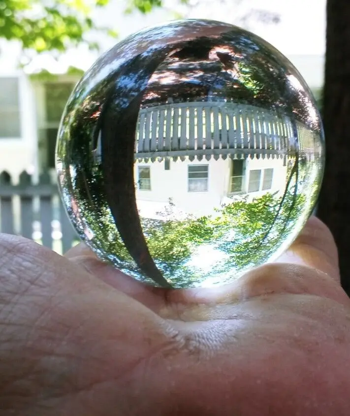 Clear Crystal Ball 30-80mm Glass Lens Sphere Photography & Decoration Gift