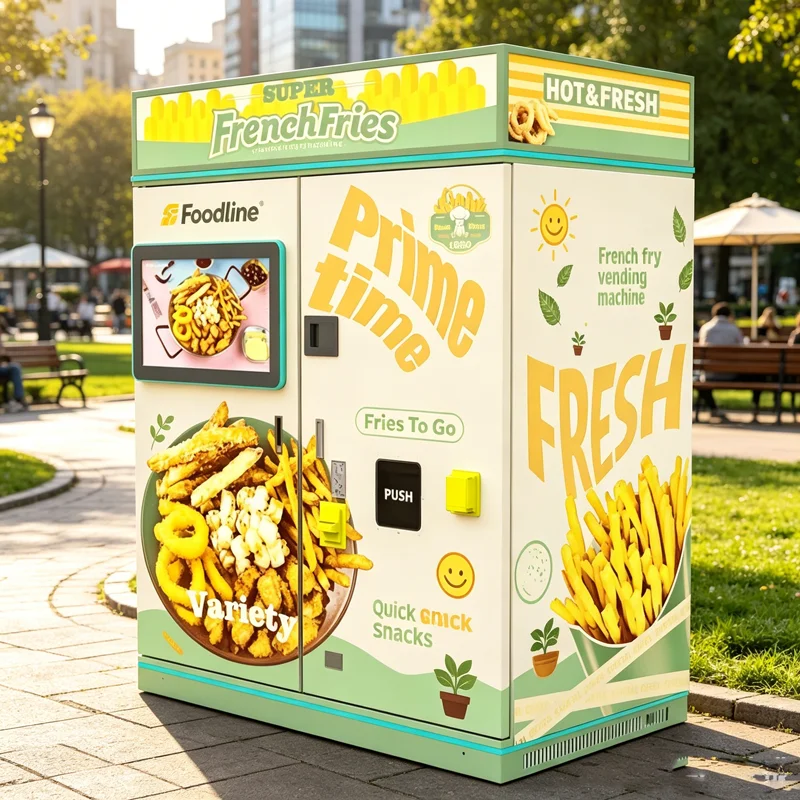 Best Quality Small Size Automatic French Fries Snack Food Vending Machine Fry Potato Chip Vending Machine for New Customized