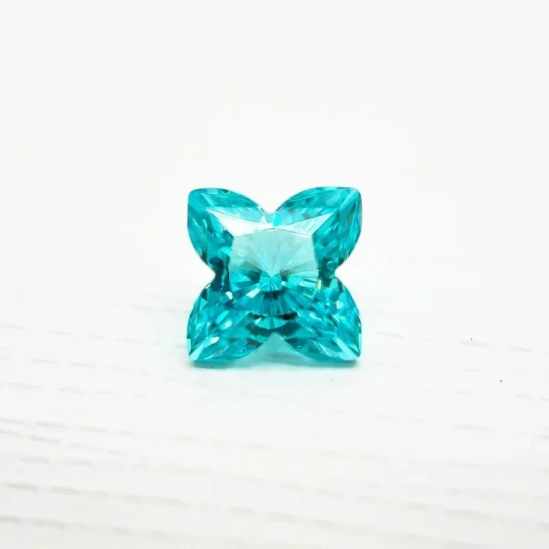Lab Grown Paraiba Quincunx Shape Gemstone
