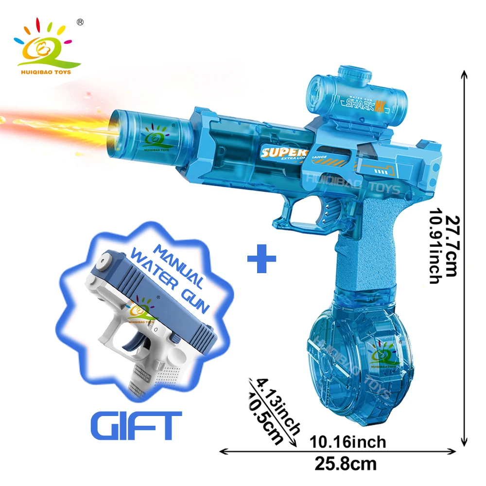HUIQIBAO Elektrisch pulswaterpistool Gesimuleerd vlamsensorlicht Volautomatisch gevecht speelgoed Waterpistool Buitenstrandspeelgoed Volwassene - afbeelding 1
